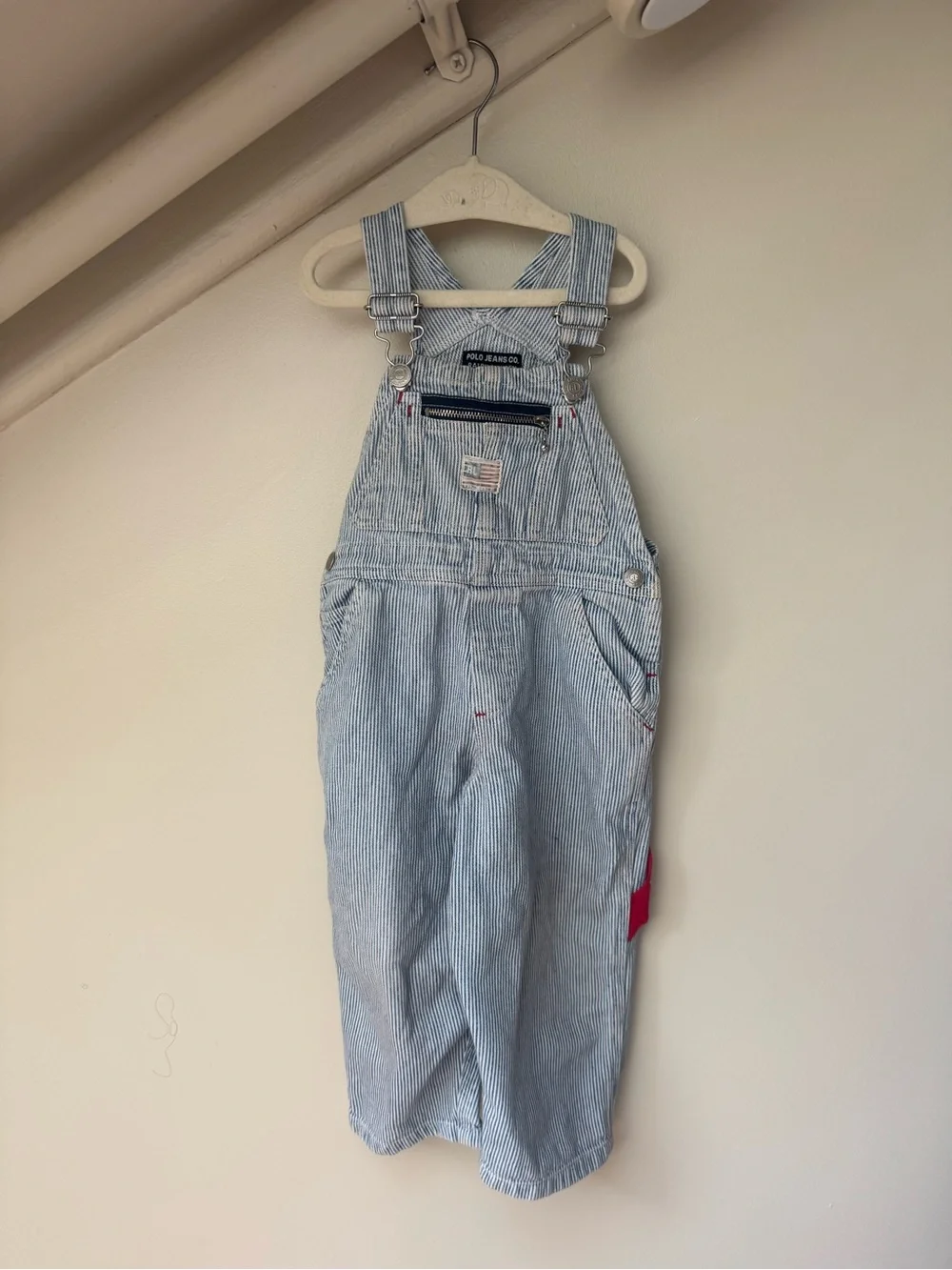 Polo by Ralph Lauren Blue/White Pinstripe Kids Overalls